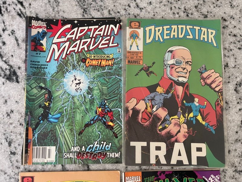 4 Marvel Comics Silver Surfer # 68 + Dreadstar # 16 19 + Captain Marvel # 7 J986