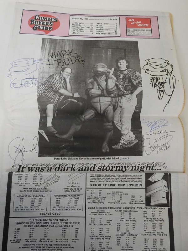 Comics Buyer's Guide #854 (1990) Signed and Remarked no cert
