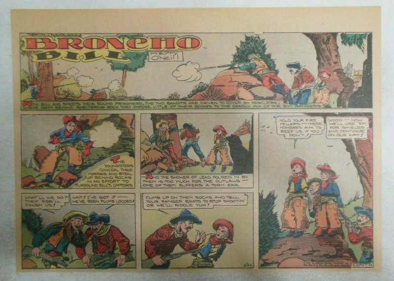 Broncho Bill Sunday Page by Harry O'Neill from 6/20/1937 Size: 11 x 15 inches