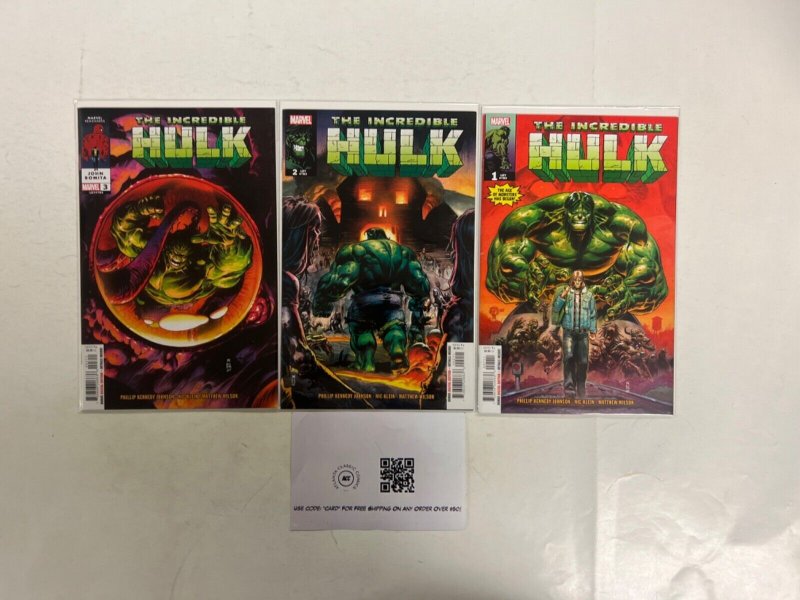 3 Hulk Marvel Comic Books # 1 2 3 Avengers Defenders Iron Man Thor 27 JS63