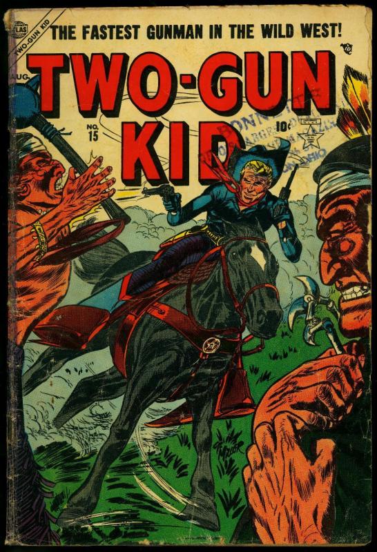 TWO-GUN KID #15 1954-ATLAS WESTERN-KID COLT APPEARS     FR/G