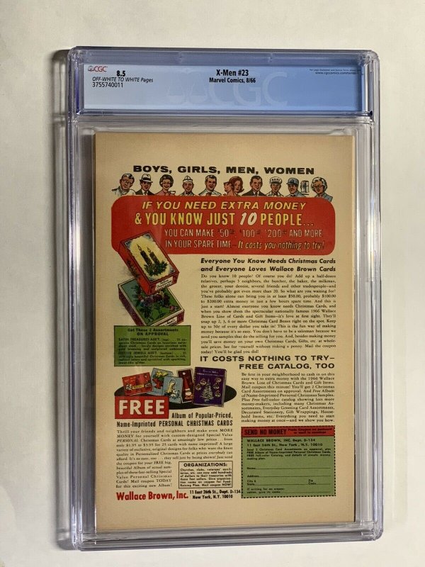 X-men 23 Cgc 8.5 Ow/w Pages Marvel Silver Age