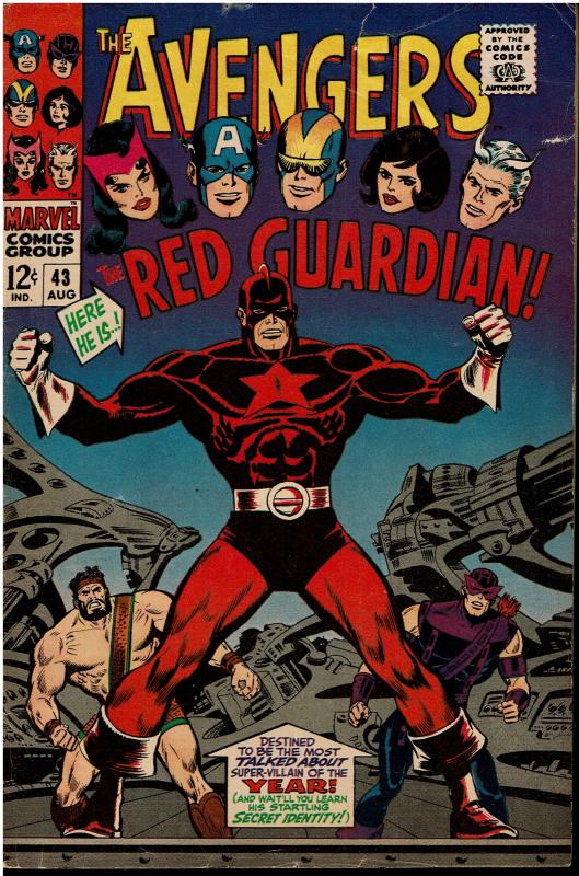 Avengers #43, 3.0 or Better, 1st Red Guardian