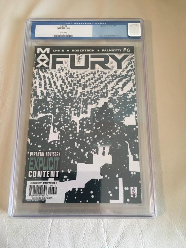 Fury (V2) #6 CGC 9.8 NM 2002 Marvel (MAX) Comic Book