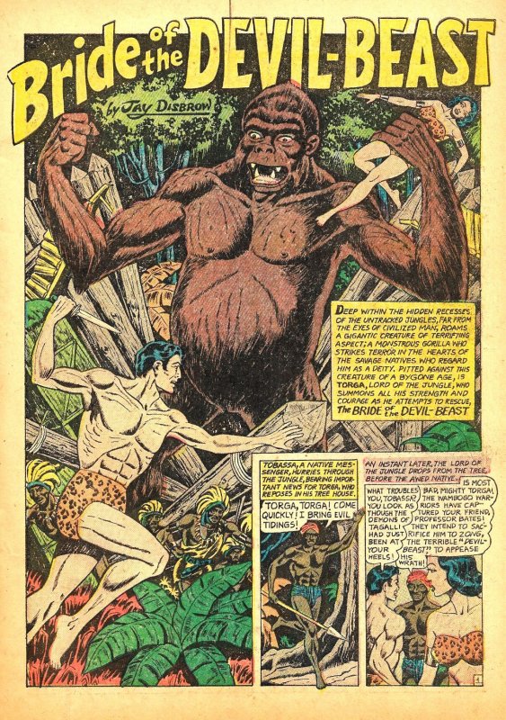 TERRORS OF THE JUNGLE #7 (Dec 1953) 5.0 VG/FN  L B Cole Cover! Matt Baker art!