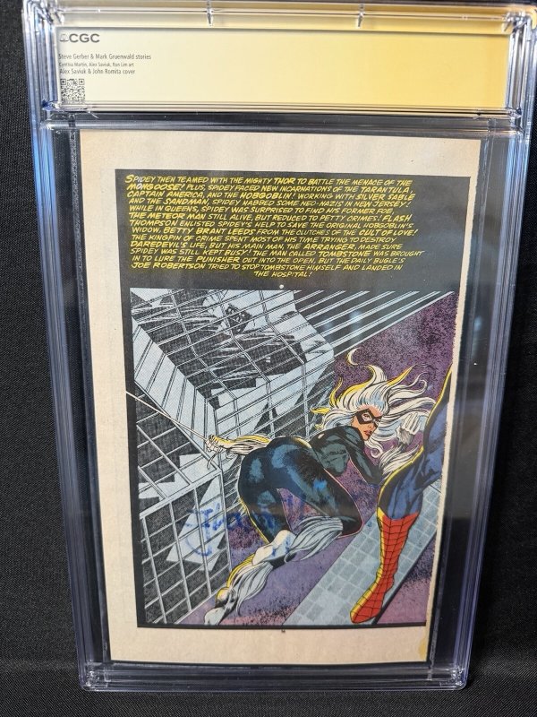 CGC SS - Web of Spider-Man Annual #4 Page 55 - Signed By Todd McFarlane 1988