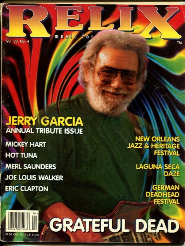 Relix 8/1996-Annual Jerry Garcia Tribute Issue-New Orleans Jazz Festival-G/VG