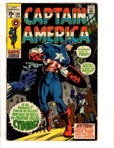Captain America # 124 VG Marvel Comic Book Avengers Hulk Thor Red Skull RH1