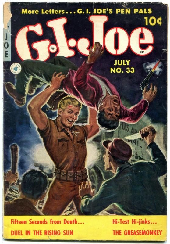 G.I. Joe #33 1954- Norman Saunders cover- Korean War comic G/VG