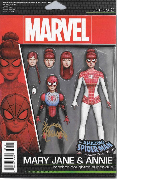 Amazing Spider-man Renew Your Vows #1 ACTION FIGURE VARIANT signed Ryan Stegman