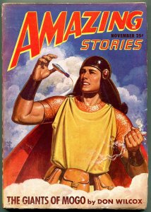 Amazing Stories Pulp November 1947- Giants of Mogo VG-