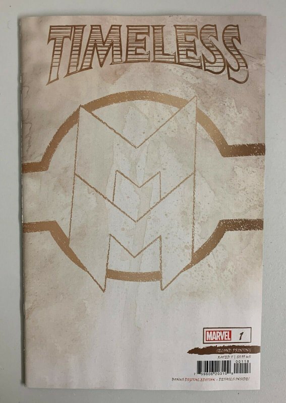 Timeless #1 (Marvel 2022) 2ND Print 1:25 Mark Bagley Variant (9.2) 