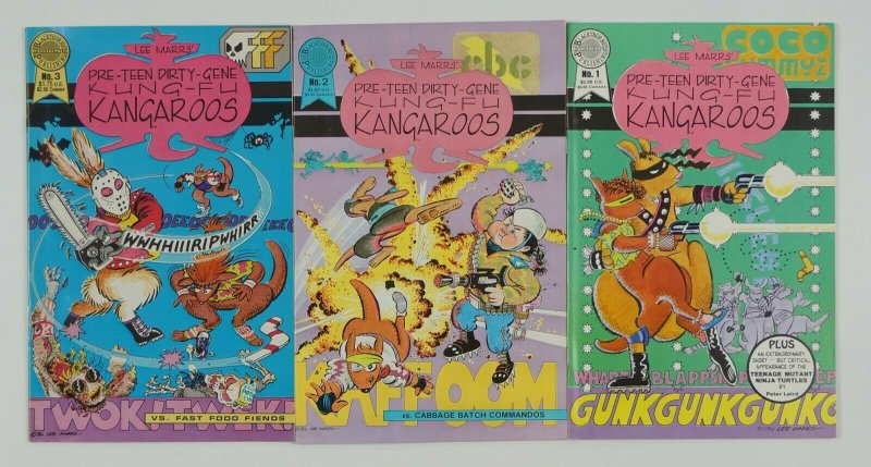 Pre-Teen Dirty-Gene Kung-Fu Kangaroos #1-3 complete series TMNT cameo by laird