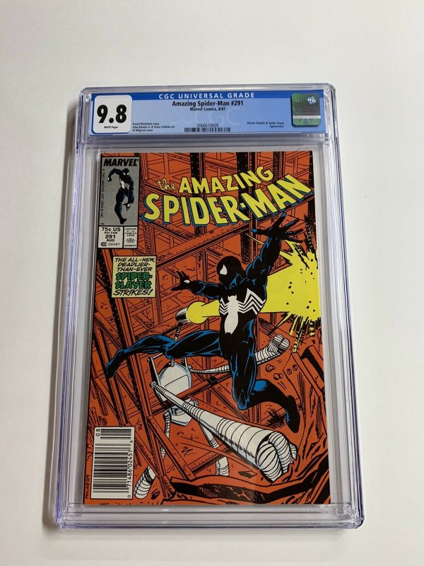 Amazing Spider-man 291 Cgc 9.8 White Pages Newsstand Edition Marvel Copper Age