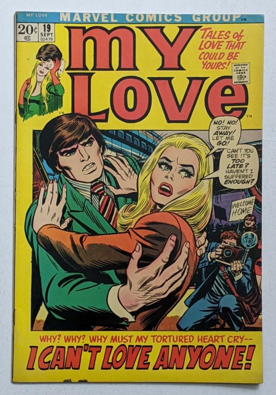 My Love #19 (Sep 1972, Marvel) FN 6.0 John Romita cover Stan Lee story