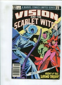 VISION & THE SCARLET WITCH #1 (7.5) *FISHERMAN* NEWSTAND 1982