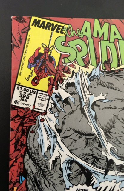 The Amazing Spider-Man #328 (1990) Newsstand Mark Jewlers Variant ...