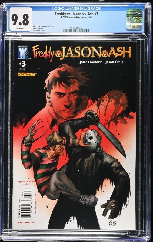 Freddy vs Jason vs Ash #1-6 CGC 9.8 Freddy Krueger J Scott Campbell Cvr 2 3 4 5