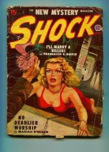 SHOCK JULY 1948 #3-POPULAR PUBLISHING-JOHN D MACDONALD-VG 