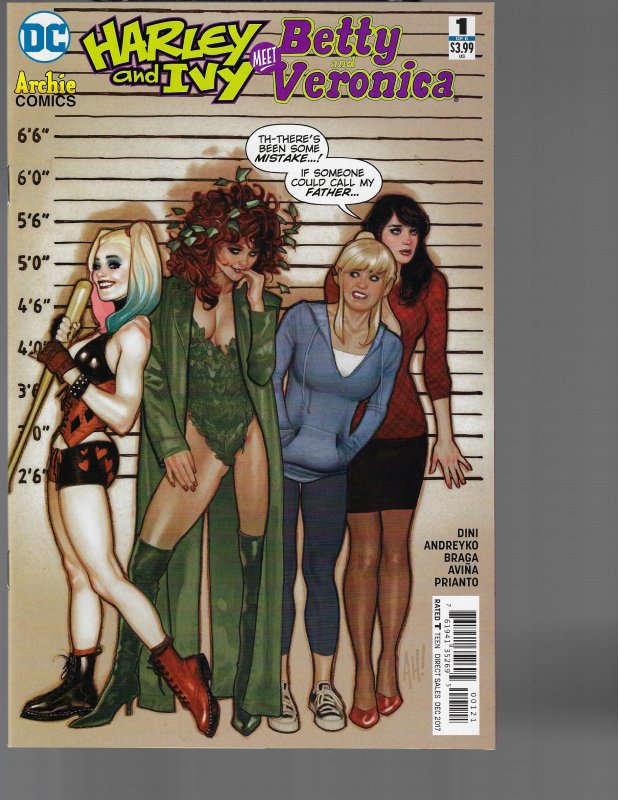 Harley and Ivy Meet Betty and Veronica #1 (DC, 2017) NM Adam Hughes Variant