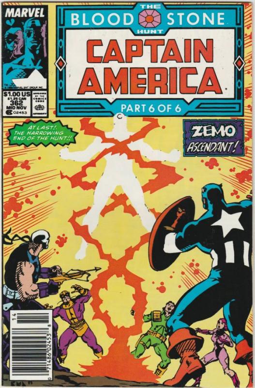 Captain America #362 (Nov-89) NM Super-High-Grade Captain America