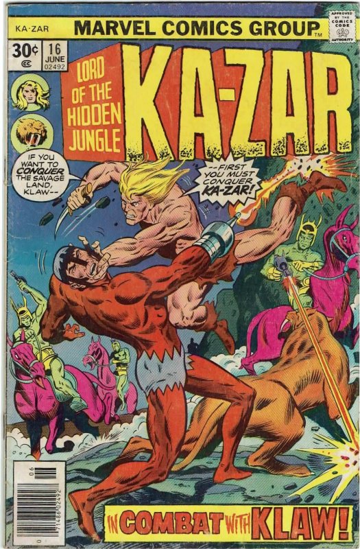 Ka-Zar #16 (1974 v2) Mark Jewelers Variant VG