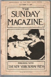 Sunday Magazine 10/29/1899-early pulp fiction mag-very rare-VG