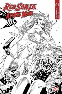 Red Sonja Attacks Mars #1L VF/NM ; Dynamite | Mars Attacks FOC 1:7 Variant Greg 