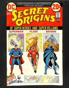 Secret Origins #1 FN- 5.5 Superman Batman Flash!