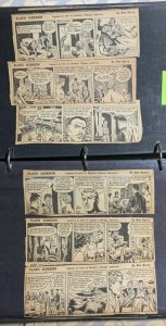 1960's FLASH GORDON 7.5x2.5 Daily Clipped Comic Strips LOT D of 72 VG/FN 5.0