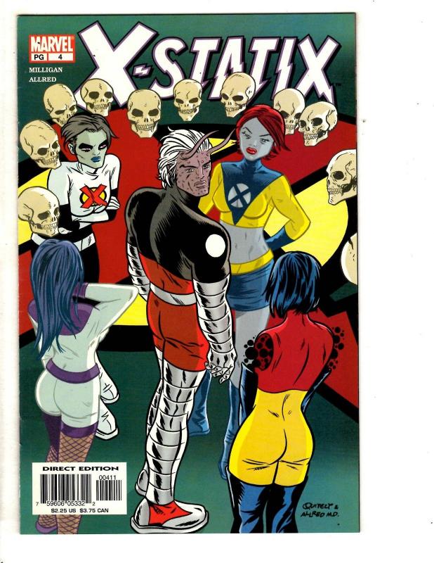 Lot Of 10 X-Statix Marvel Comic Books # 1 Giant Sz 2 3 4 5 6 7 8 9 10 X-Men CR53