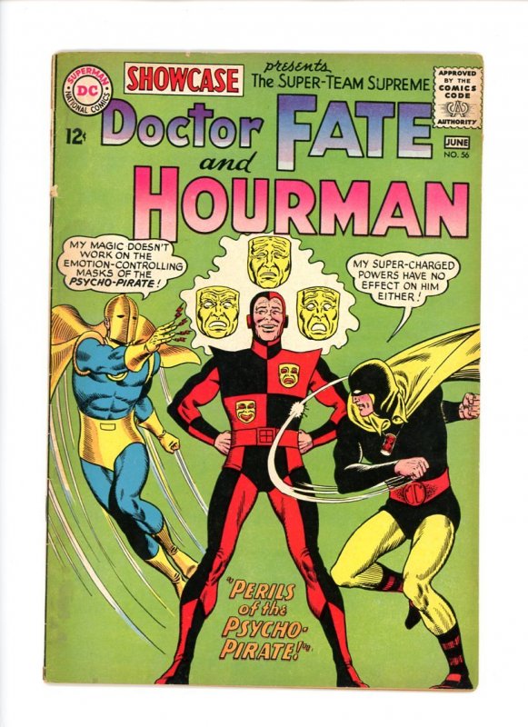 Showcase #56  1965  VG  Doctor Fate and Hourman!  1st App Psycho Pirate!