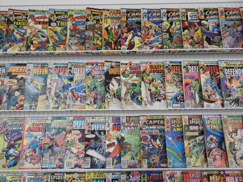 Huge Lot 150+ Low Grade Comics W/ Marvel Team-Up, Captain America +More See desc