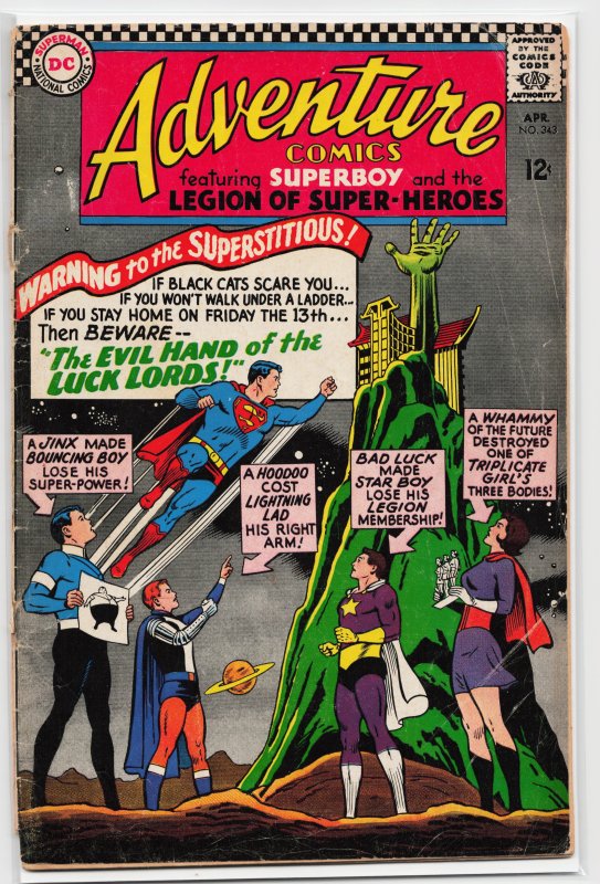 Adventure Comics #343 (1966) Legion of Super-Heroes