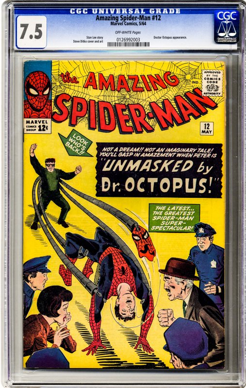 The Amazing Spider-Man #12 (1964) CGC Graded 7.5 - Doc Ock is Back!