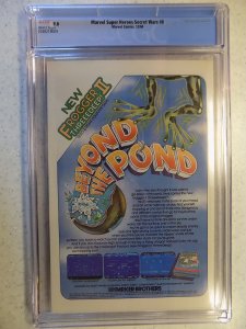 SECRET WARS # 8 MARVEL CGC 9.8 SPIDER-MAN ORIGIN BLACK COSTUME