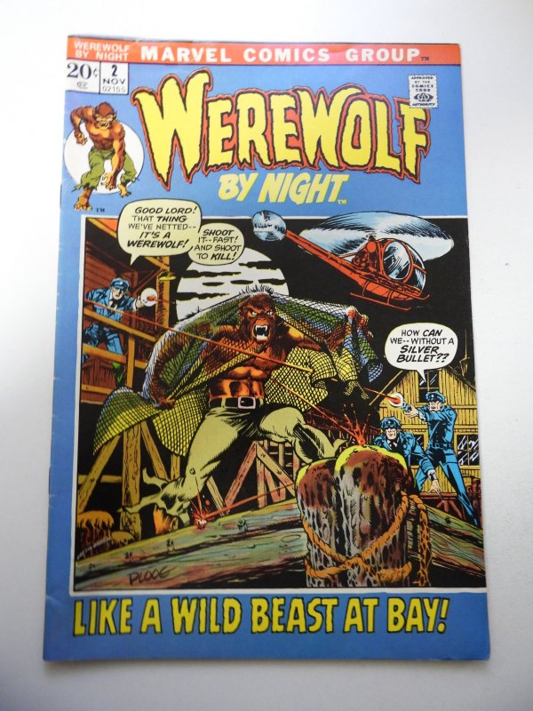 Werewolf by Night #2 (1972) VG/FN Condition stain bc