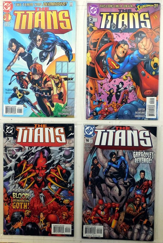 The Titans Lot of 4 #1, 2, 3, 16 (1999) DC Comics 1st Print Comic Books