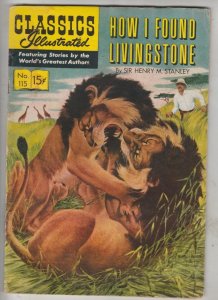 Classics Illustrated #115 (Jan-54) VG+ Affordable-Grade Stanley, Livingston