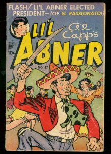 LI'L ABNER #87 1952-AL CAPP-TOBY COMICS-CRAZY ART ISSUE VG