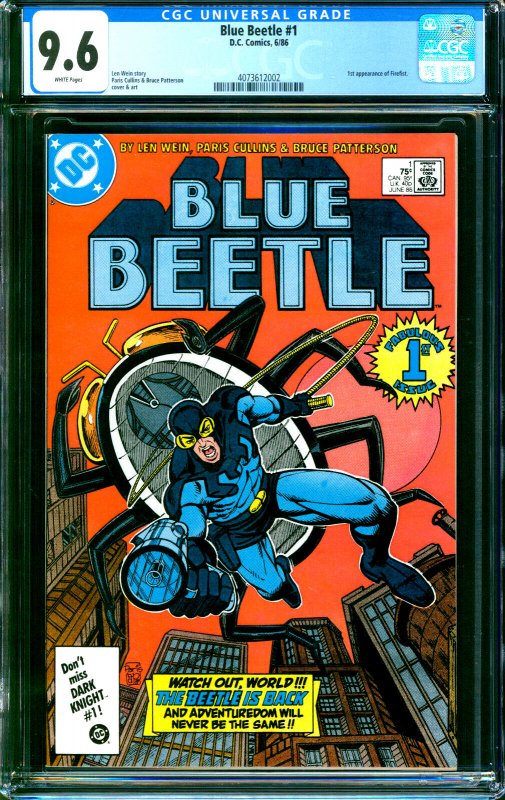 Blue Beetle #1 DC Comics 1986 CGC 9.6 1st Firefist 