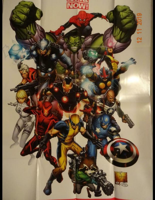 AVENGERS REVOLUTION Promo Poster, 24 x 36, 2012, MARVEL, CAPTAIN AMERICA Unused