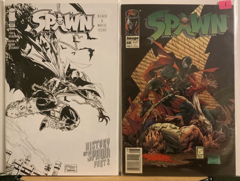 Spawn 6 books Lot: 28, 282, 288, 297, 297 Virgin 299  