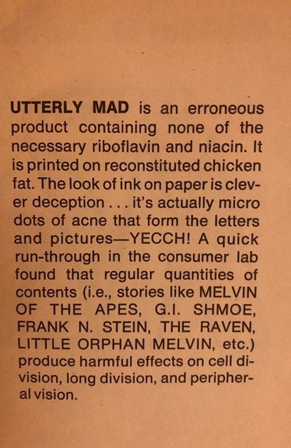 Utterly mad, PB, 1975 reprints of some EC comics