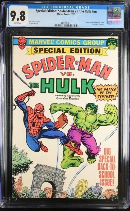 SPECIAL EDITION SPIDER-MAN VS THE HULK #NN 1979 MARVEL CGC 9.8 WHITE PAGES 7011