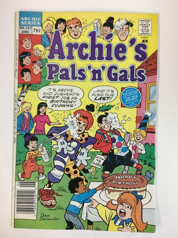 ARCHIES PALS & GALS (1952-    )197 VF-NM  Jun 1988 COMICS BOOK