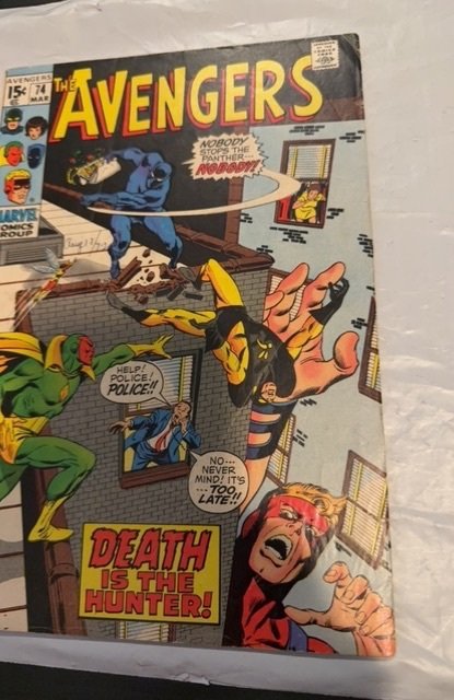 The Avengers #74 (1970)death is a hunter.