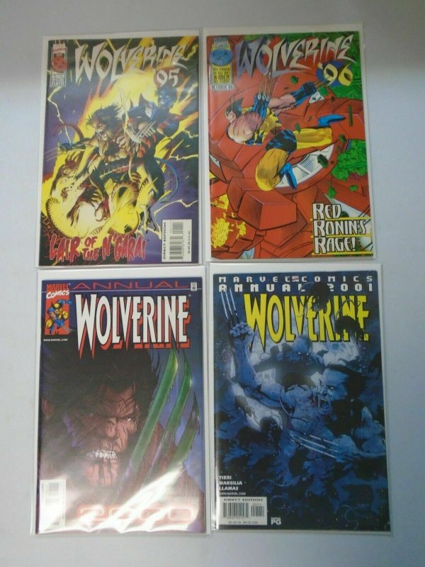 Wolverine Annual 4 different issues 8.0/VF (1995-2001) 