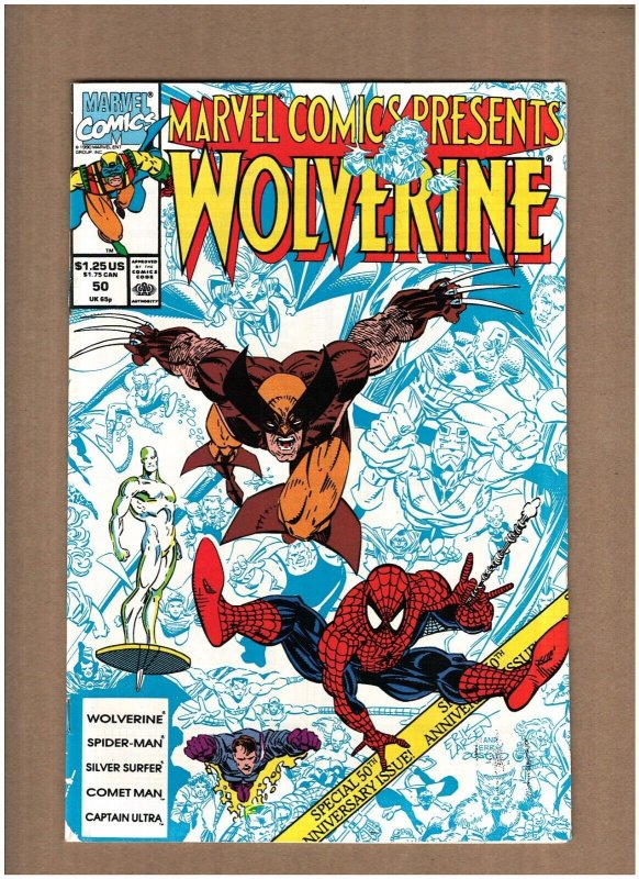 Marvel Comics Presents #50 Wolverine Spider-man Silver Surfer 1990 NM- 9.2