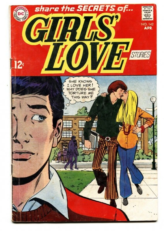 GIRLS' LOVE STORIES #142 comic book-DC ROMANCE-MOD/HIPPIE ROMANCE